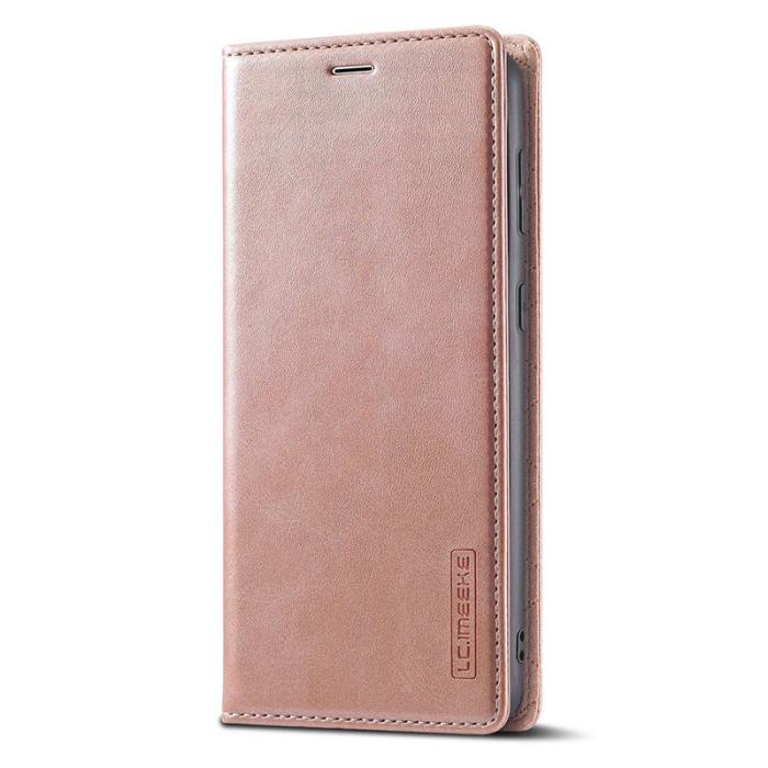 LC.imeeke - LC.IMEEKE Samsung Galaxy S22 5G Plånboksfodral Konstläder - Rosa