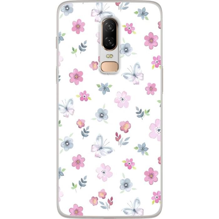 iSecrets - Mobilskal till OnePlus 6 med Blommor och fjärillar
