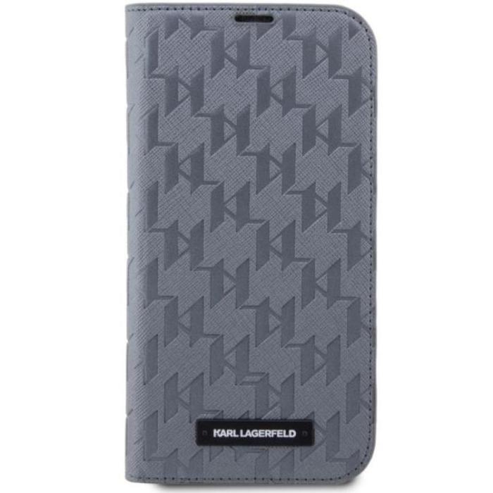 KARL LAGERFELD - KarlLagerfeld iPhone 14 Pro Max Plånboksfodral Monogram Silver