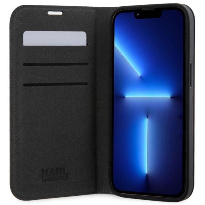 KARL LAGERFELD - KarlLagerfeld iPhone 14 Pro Max Plånboksfodral Monogram Silver