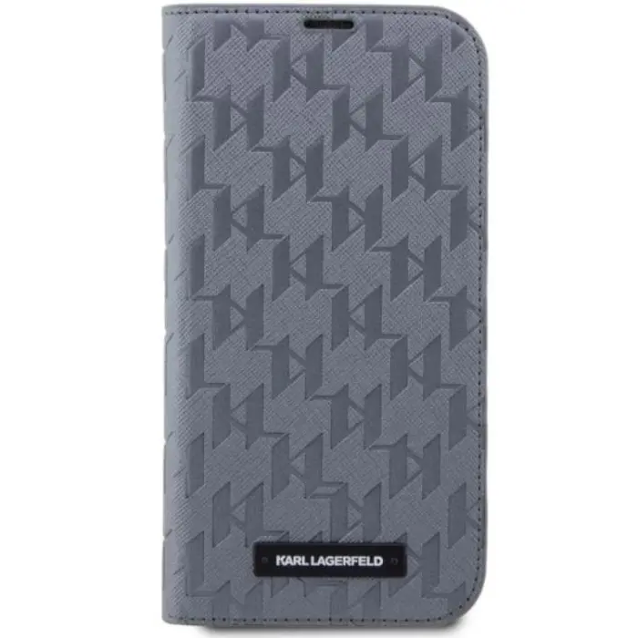 KARL LAGERFELD - KarlLagerfeld iPhone 14 Pro Max Plånboksfodral Monogram Silver