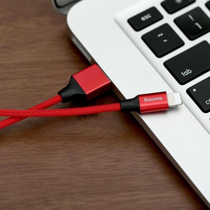 BASEUS - Baseus Yiven USB-A till Lightning kabel 1.8M - Röd