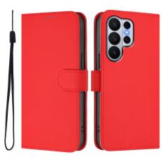 OEM - Samsung Galaxy S26 Ultra Fodral Konstl&auml;der Solid Color - Klar R&ouml;d