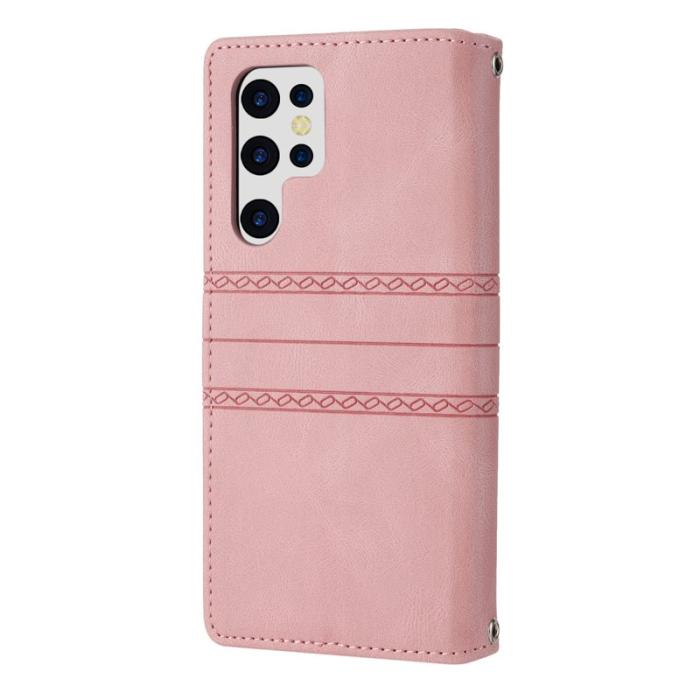OEM - Samsung Galaxy S26 Ultra Fodral Konstläder Skin-Touch - Rosa