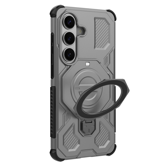 A-One Brand - Galaxy S26/S26 Pro Mobilskal Rotating Metal Kickstand - Grå