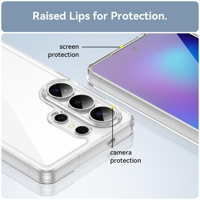 WANLONFENG - WANLONFENG Samsung Galaxy S26 Ultra Skal TPU Akryl Klar - Transparent
