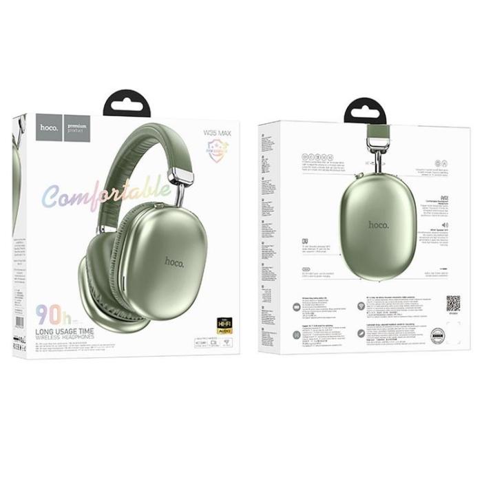 Hoco - Hoco Over-Ear Hörlurar Trådlösa Bluetooth W35 Max - Grön