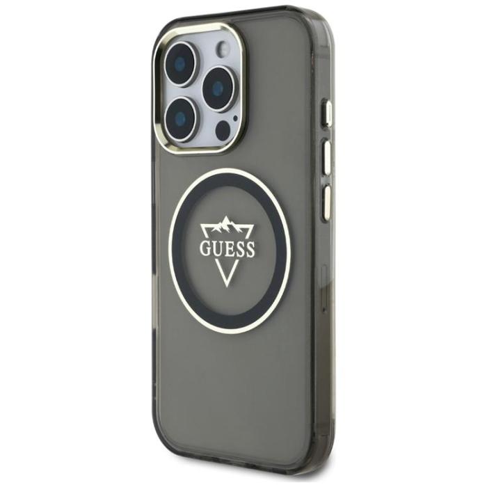 Guess - Guess iPhone 16 Pro Max Mobilskal MagSafe IML Mountain Logo - Svart