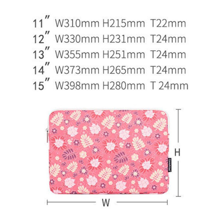 CANVASARTISAN - CANVASARTISAN Datorfodral 14'' Printing Leaf Flower H24-01 - Rosa