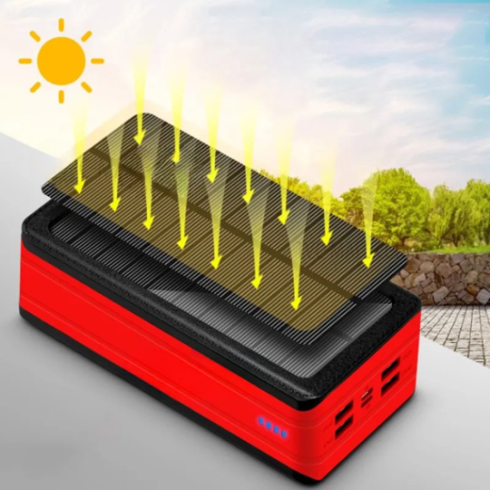 A-One Brand - Powerbank 50000mAH med 32-LED Camping Light - Svart