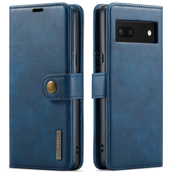 DG.MING - DG.MING Google Pixel 7A Plånboksfodral Äkta Läder 2-i-1 - Blå