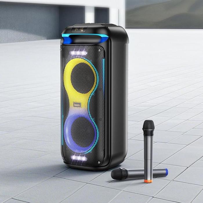 Hoco - Hoco Högtalare Bluetooth + 2 x Trådlösa Mikrofoner HA13 Pro - Svart