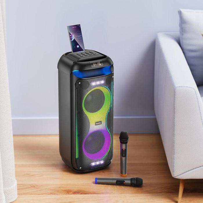 Hoco - Hoco Högtalare Bluetooth + 2 x Trådlösa Mikrofoner HA13 Pro - Svart