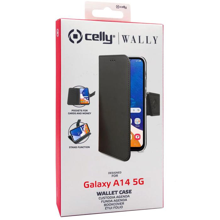 Celly - CELLY Galaxy A14 5G Plånboksfodral - Svart