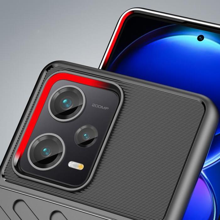 OEM - Xiaomi Redmi Note 12 Pro Plus Mobilskal Thunder Armor Silikon - Svart