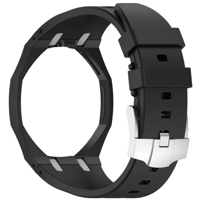 A-One Brand - Swatch Royal Pop Silikonarmband - Svart/Vit