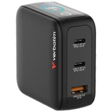 Verbatim - Verbatim Snabbladdare 100W 2xUSB-C 1xUSB-A GaN Mini EU/UK/USA - Svart