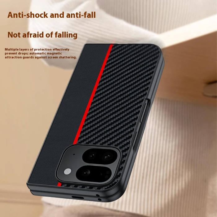 A-One Brand - Google Pixel 10 Pro Fold Mobilskal Carbon Fiber - Blå