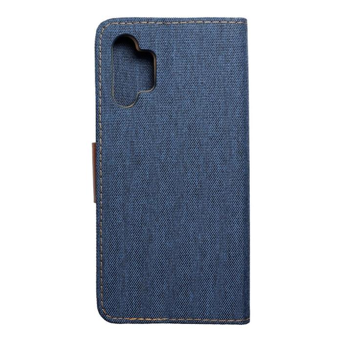 OEM - Galaxy A13 4G Plånboksfodral Canvas Nylon - Blå