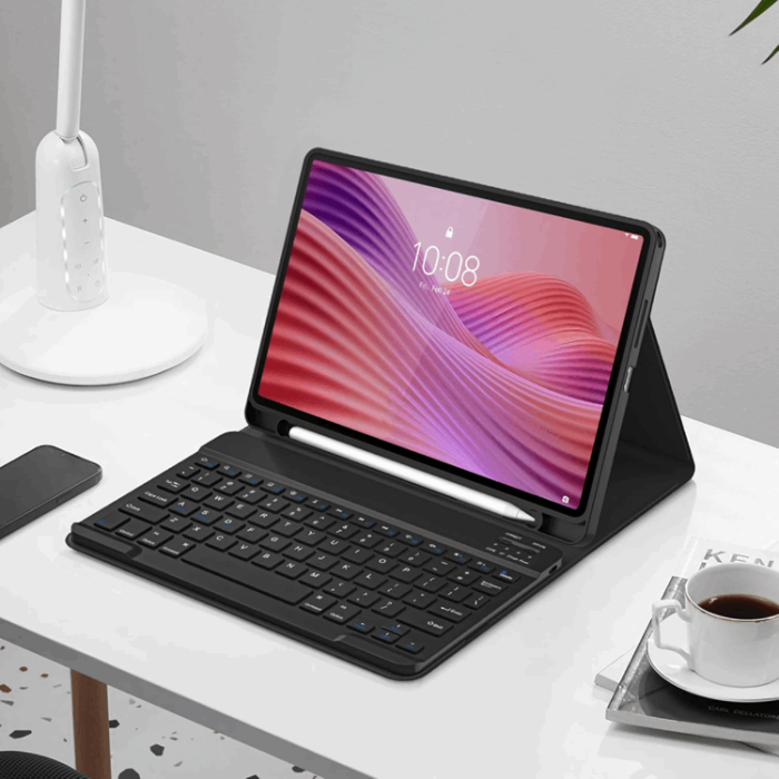 Tech-Protect - Tech-Protect Lenovo Tab 10.1 Fodral Med Engelskt Tangentbord