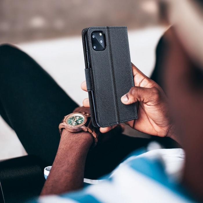 OEM - Galaxy Xcover 5 Plånboksfodral Fancy Eco Läder - Svart
