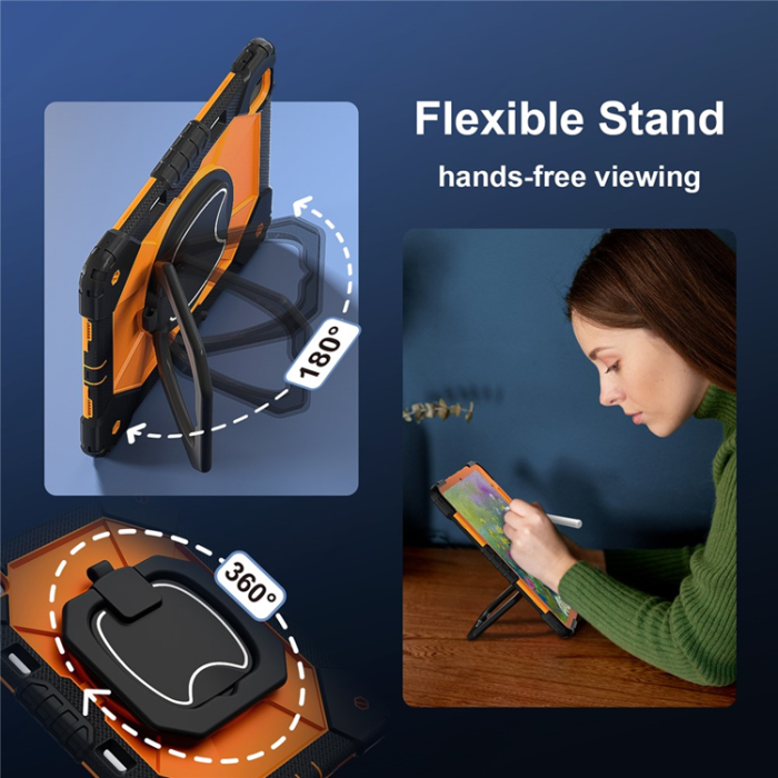 A-One Brand - iPad Air 13(2025/2024) Skal Kickstand - Svart/Orange