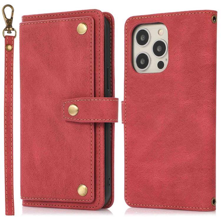 iPhone 14 Pro Plånboksfodral Flip - Röd | 2353 | AlltMobil