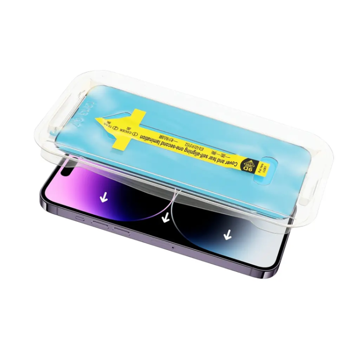 OEM - Härdat Glas Skärmskydd till iPhone 16 Pro Max/17 Pro Max med Applicator - Svart