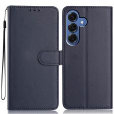 OEM - Samsung Galaxy S26 Plus Pl&aring;nboksfodral Konstl&auml;der Med Rem St&auml;llbart - Bl&aring;