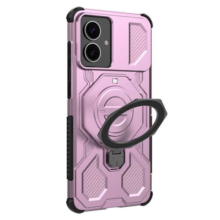 A-One Brand - Galaxy S26 Edge Mobilskal Rotating Metal Kickstand - Rosa