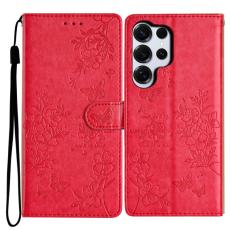 OEM - Samsung Galaxy S26 Ultra Pl&aring;nboksfodral Konstl&auml;der Flip Cover - R&ouml;d