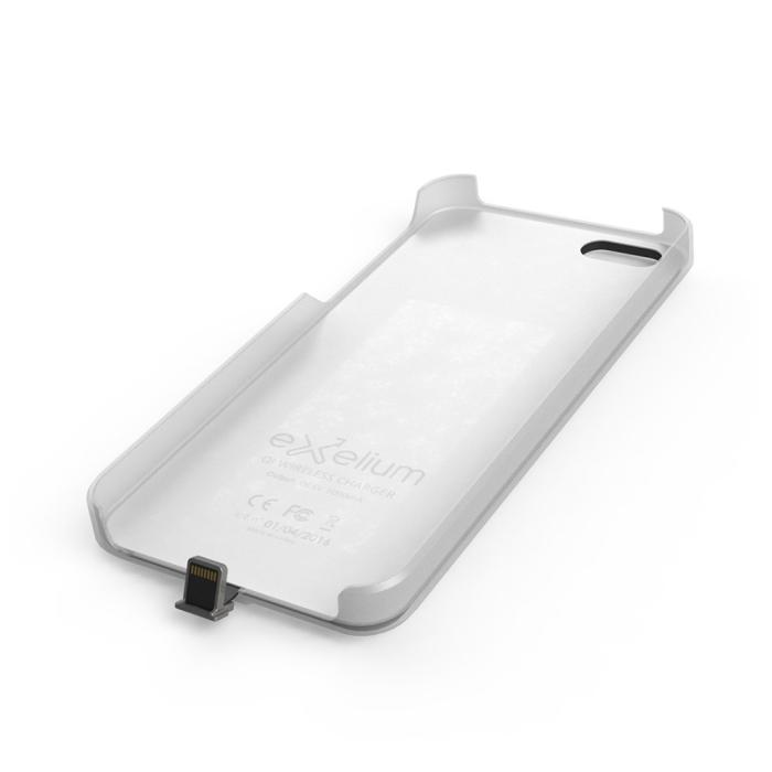 UTGATT4 - Exelium iPhone 5/5S/5SE trådlöst skal - Vit