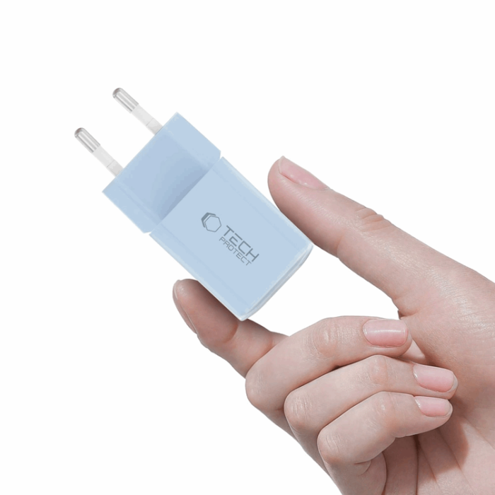 Tech-Protect - Tech-Protect Snabbladdare 33W NCM 2-Port QC3.0 - Blå