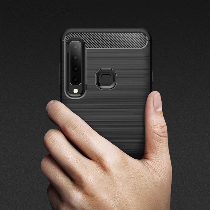OEM - Carbon Brushed Mobilskal till Samsung Galaxy A7 (2018) - Svart