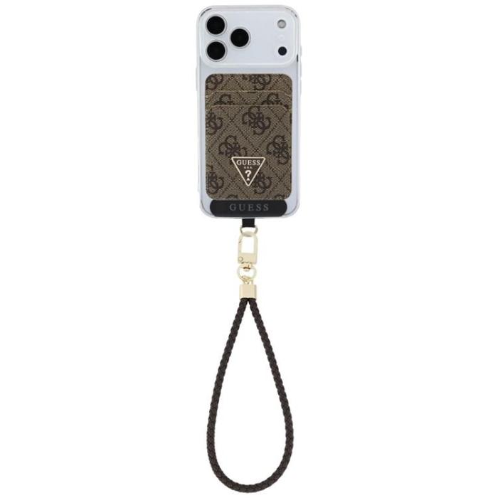 Guess - Guess MagSafe Korthållare Plånboksset med Mobilrem Triangle - Brun