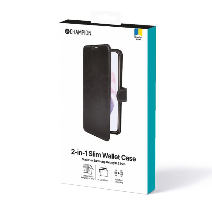 UTGATT1 - Champion 2-in-1 Slim Wallet plånboksfodral Galaxy S21