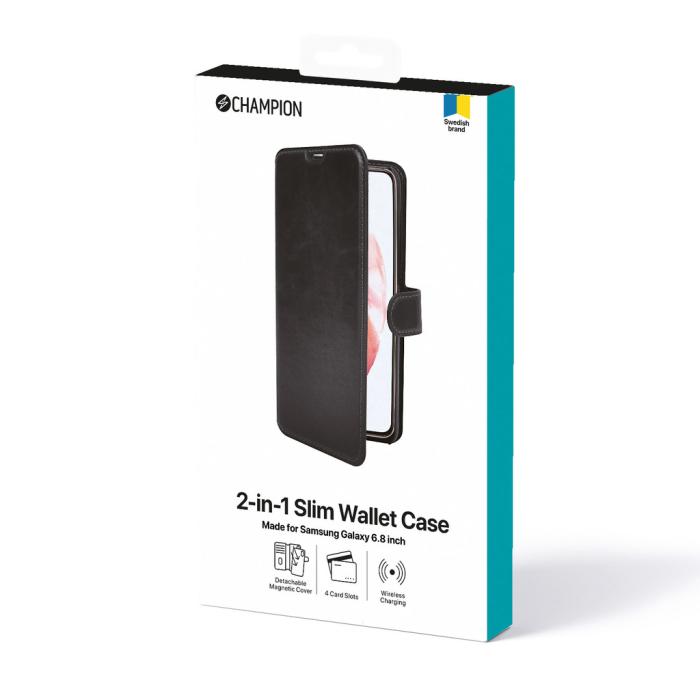UTGATT1 - Champion 2-in-1 Slim Wallet plånboksfodral Galaxy S21 Ultra