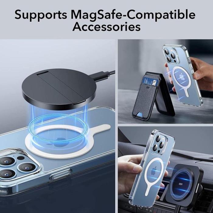 UTGATT - ESR 2-Pack MagSafe Ring Magnetisk Platta Universell - Vit