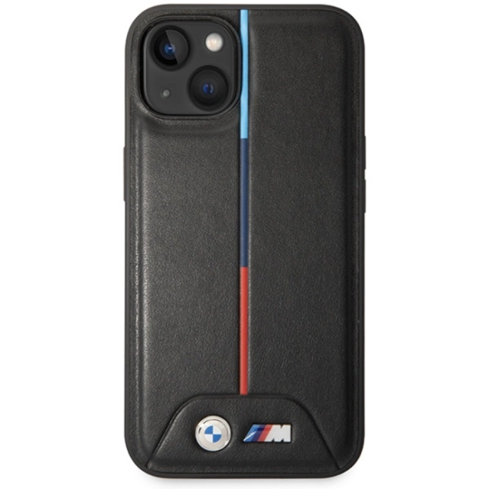 BMW - BMW iPhone 15/14/13 Mobilskal M Quilted Tricolor - Svart