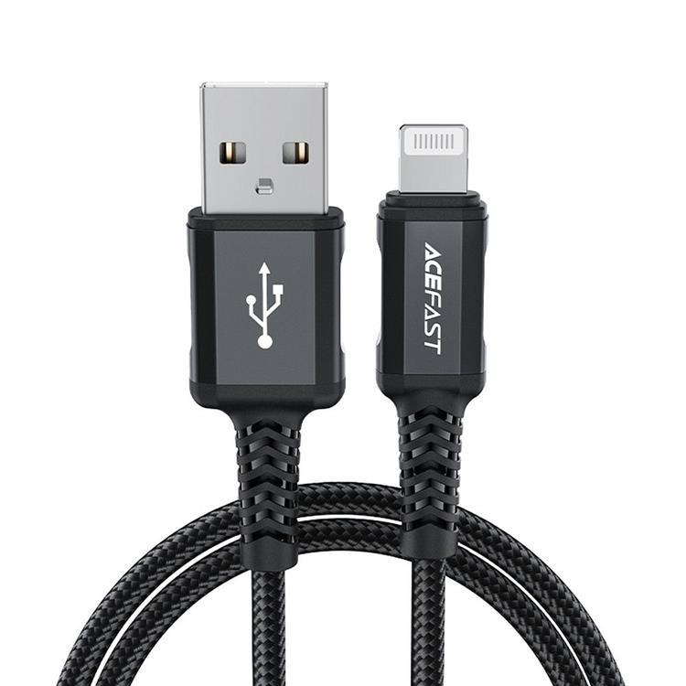 Acefast USB-A till Lightning kabel 1.8m - Svart | 3541 | AlltMobil