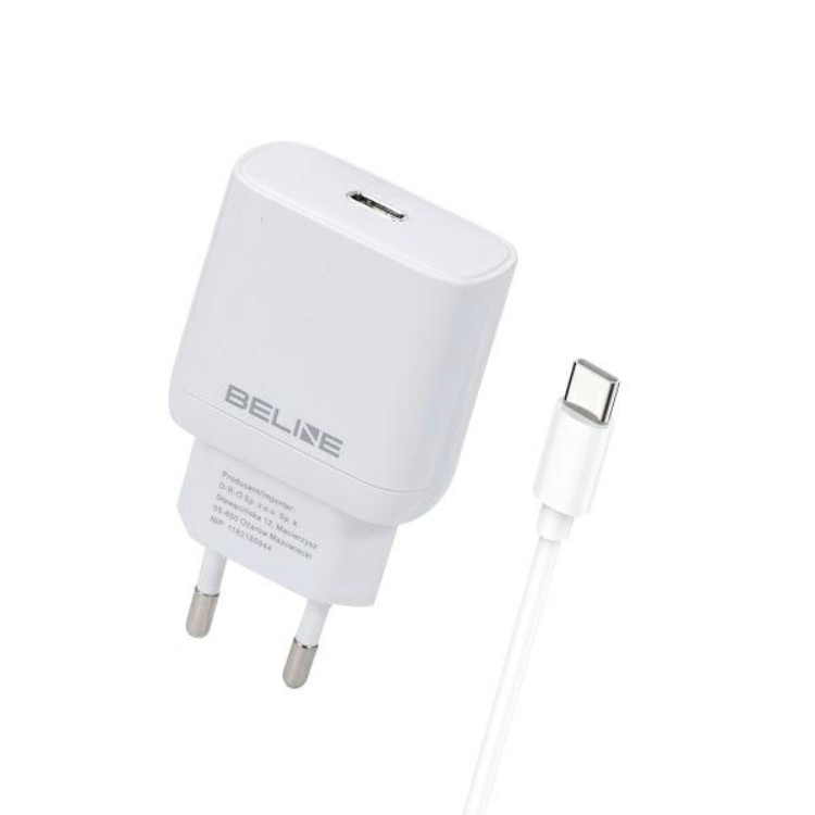 Beline Väggladdare USB-C Med USB-C Kabel (30W) - Vit | 505295 | AlltMobil