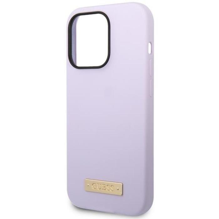 Guess - Guess iPhone 14 Pro Mobilskal Magsafe Logo Plate - Lila
