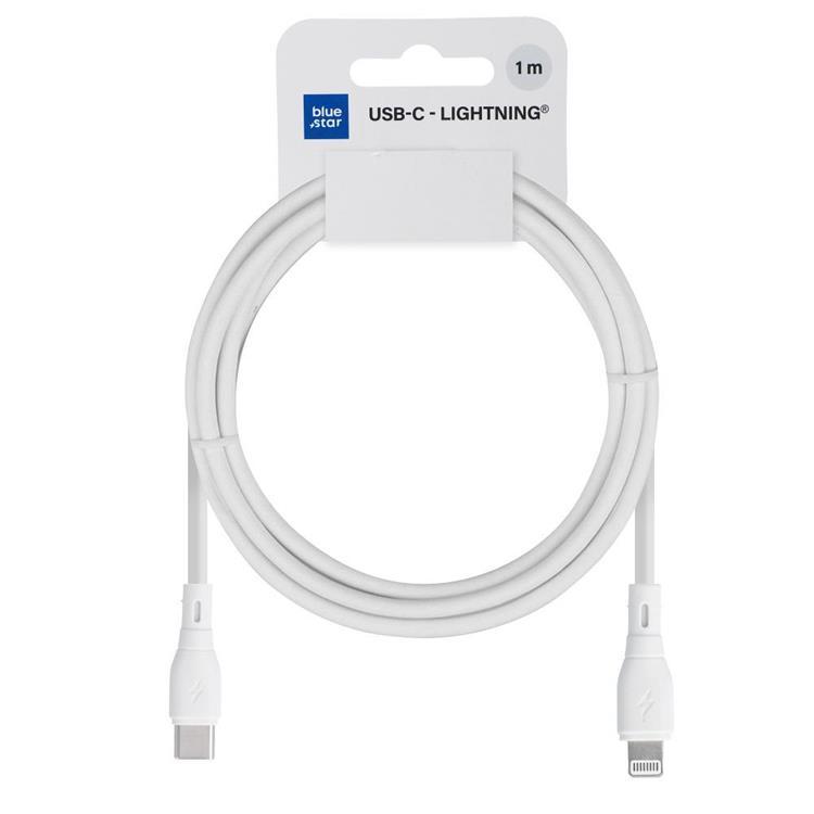 Blue Star USB-C - Lightning Kabel 1m 27W 2.4A - Vit | 3541 | AlltMobil
