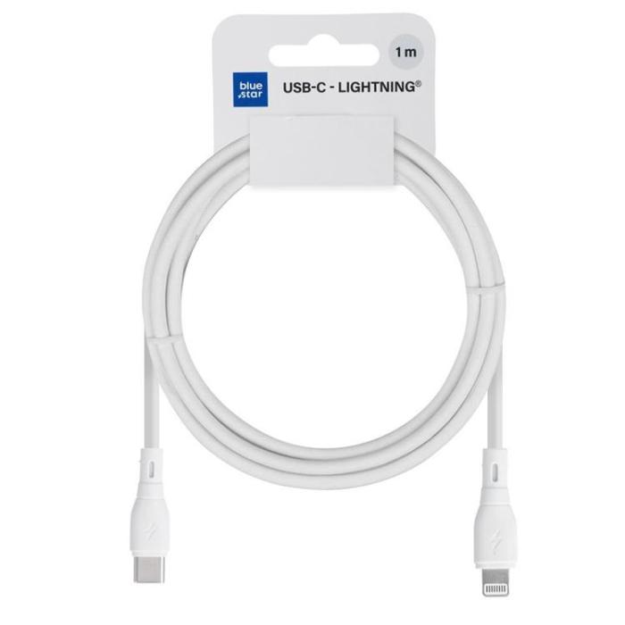 Blue Star - Blue Star USB-C - Lightning Kabel 1m 27W 2.4A - Vit