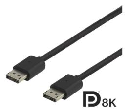 UTGATT1 - Deltaco DisplayPort-kabel, 1m - Svart