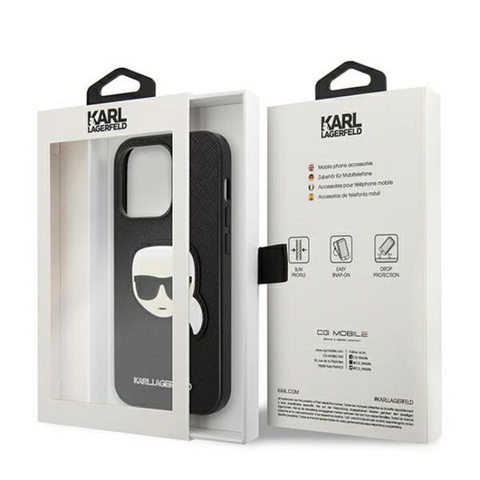 KARL LAGERFELD - Karl Lagerfeld iPhone 14 Pro Skal Original Faceplate - Svart