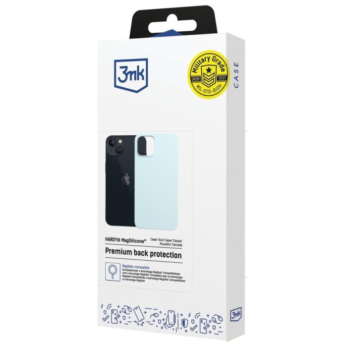 3MK - 3MK iPhone 15 Mobilskal MagSafe Silikon Hardy - Blå