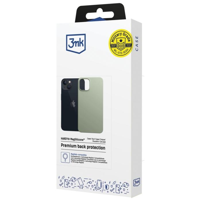 3MK - 3MK iPhone 15 Mobilskal MagSafe Silikon Hardy - Grön