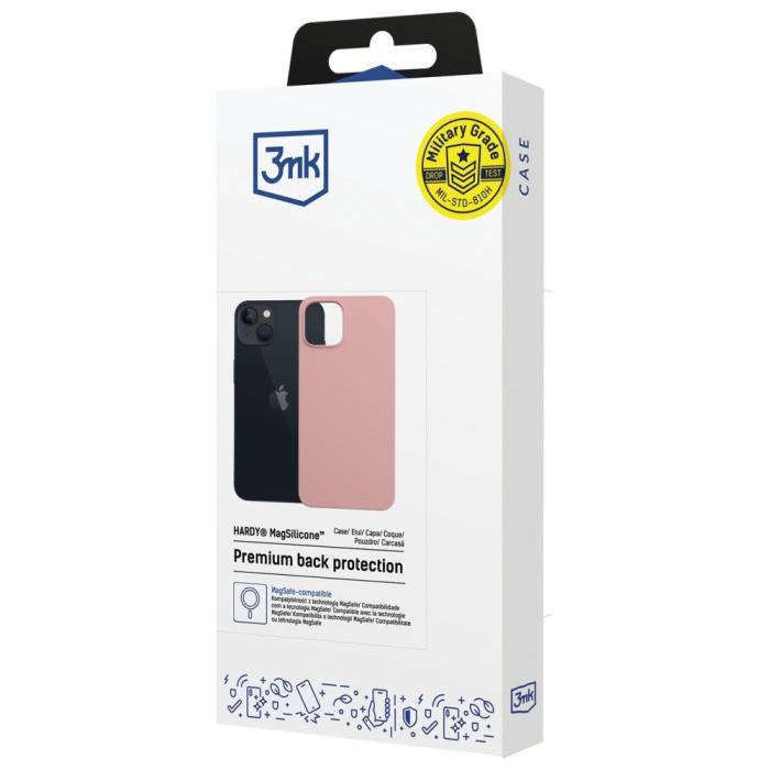 3MK - 3MK iPhone 15 Mobilskal MagSafe Silikon Hardy - Rosa