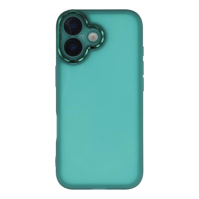 A-One Brand - iPhone 17 Mobilskal Electroplated Kameraram - Transparent Armégrön